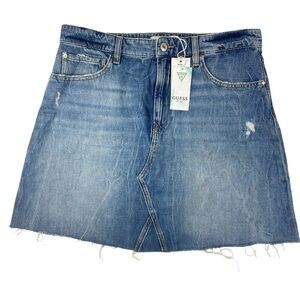 Guess Syria Denim Jean Mini Skirt Size 32 NWT